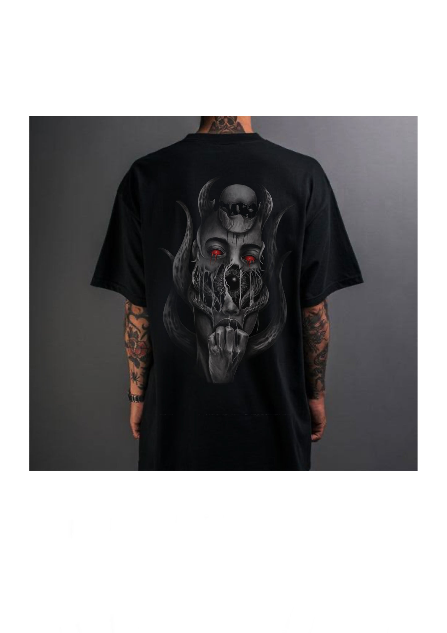 Dark Lord Demon T-Shirt – Oversized Gothic Tee, Edgy Streetwear