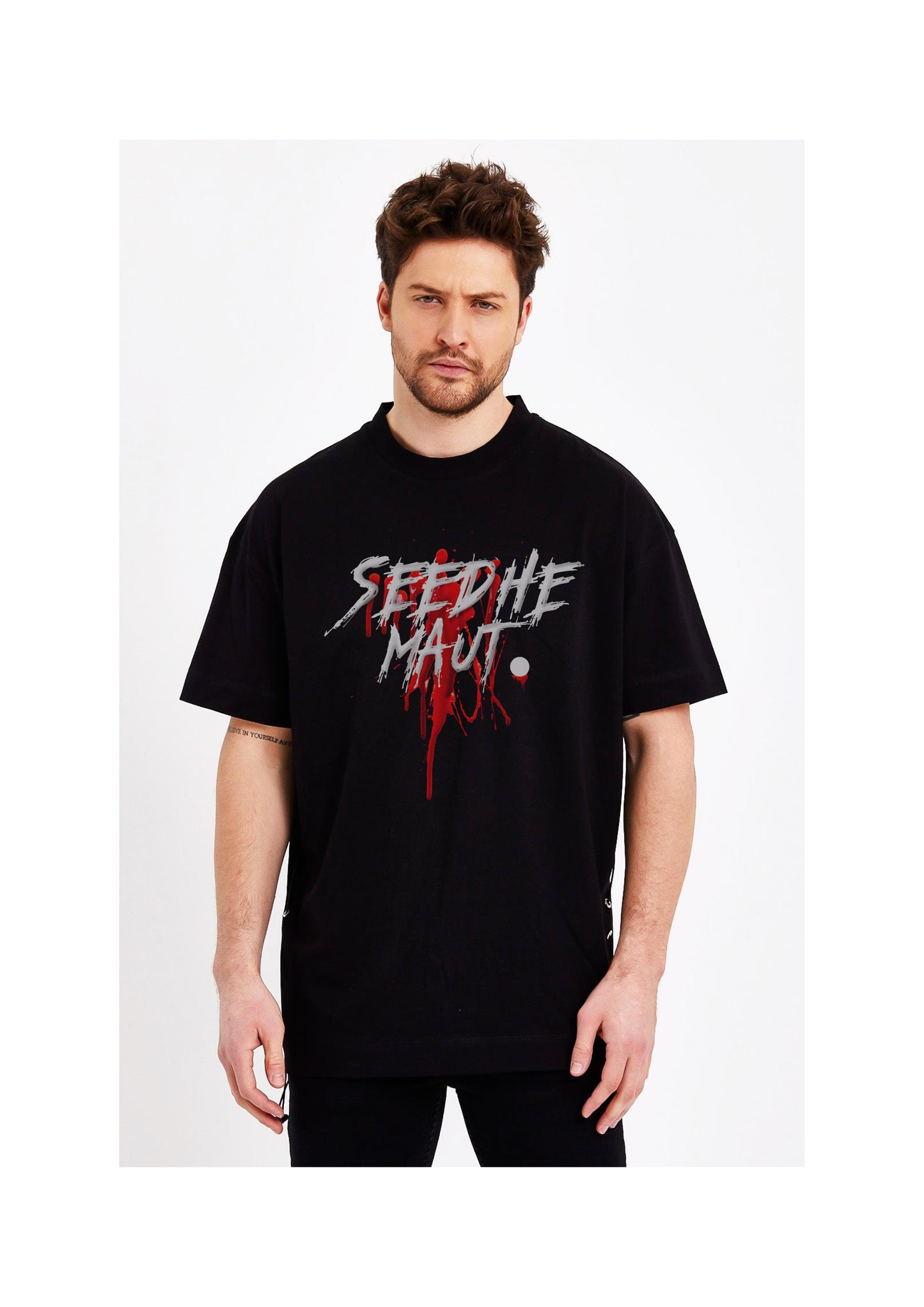 Seedhe Maut Oversized Tee – Rap Culture Inspired Black Streetwear T-Shirt