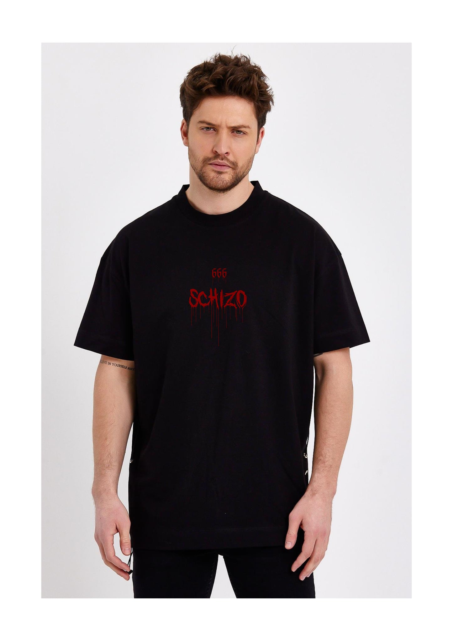 SCHIZO Gothic Oversized T-Shirt – Dark Art & Occult Graphic Tee